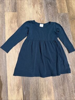 Matilda Jane Navy Long-Sleeve Gathered Skirt Dress